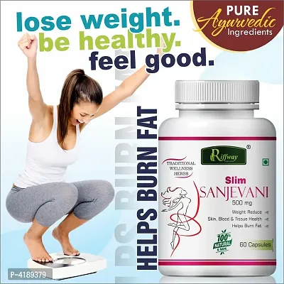 Slim Sanjivani Herbal Capsules For Fast Weight Loss Herbal Capsules Formula 100% Ayurvedic Pack Of 1