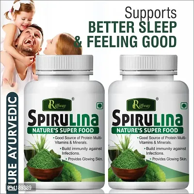 Spirulina Herbal Capsules For Enhance Overall Health System 100% Ayurvedic Pack Of 2