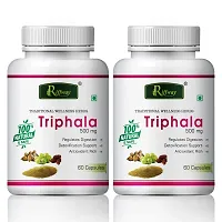 Triphala Herbal Capsules For Promotes Digestion & Boost Immunity 100% Ayurvedic Pack Of 2-thumb1