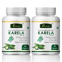 Karela Herbal Capsules For Helps In Treating Diabetes  Blood Purifier 100% Ayurvedic Pack Of 2-thumb1