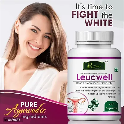 Leucwell Herbal Capsules For Help In Removing Leucorrhoea 100% Ayurvedic Pack Of 1