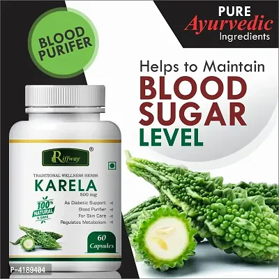 Karela Herbal Capsules For Helps In Treating Diabetes  Blood Purifier 100% Ayurvedic Pack Of 1