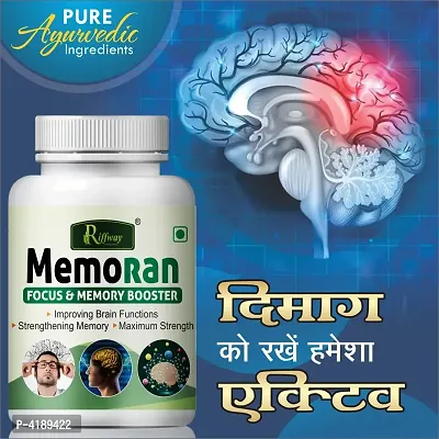 Memoran Herbal Capsules For Improve Memory Concentration  Memory Power 100 % Ayurvedic Pack Of 1
