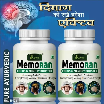 Memoran Herbal Capsules For Improve Memory Concentration & Memory Power 100 % Ayurvedic Pack Of 2