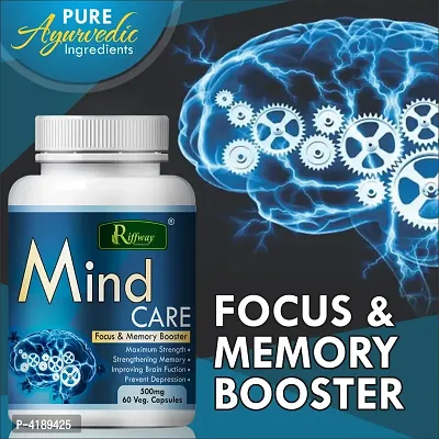 Mind Care Herbal Capsules For Improve Memory Concentration  Memory Power 100 % Ayurvedic Pack Of 1-thumb0
