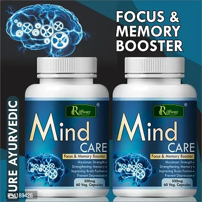 Mind Care Herbal Capsules For Improve Memory Concentration & Memory Power 100 % Ayurvedic Pack Of 2-thumb0