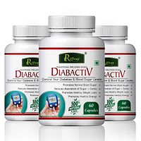 Diabactive Herbal Capsules For Control Your Diabetes & Blood Sugar Levels 100% Ayurvedic Pack Of 3-thumb1