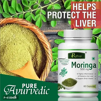 Moringa Herbal Capsules For Protect Liver  Brain Health 100% Ayurvedic Pack Of 1