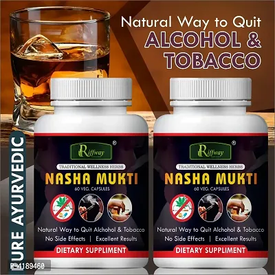 Nasha Mukti Herbal Capsules For Quit Alcohol And Smoking 100% Ayurvedic Pack Of 2