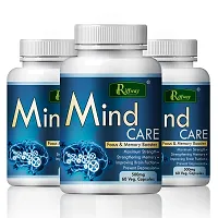 Mind Care Herbal Capsules For Improve Memory Concentration & Memory Power 100 % Ayurvedic Pack Of 3-thumb1