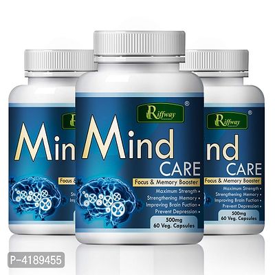 Mind Care Herbal Capsules For Improve Memory Concentration & Memory Power 100 % Ayurvedic Pack Of 3-thumb2