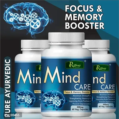 Mind Care Herbal Capsules For Improve Memory Concentration & Memory Power 100 % Ayurvedic Pack Of 3-thumb0
