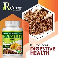 Omega Flax Herbal Capsules For Maintenance Of Essential Fatty Acids.Heart Health 100% Ayurvedic Pack Of 2-thumb4