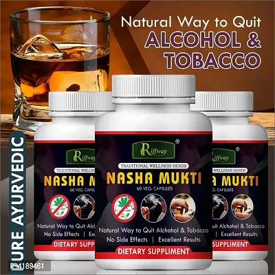 Nasha Mukti Herbal Capsules For Quit Alcohol And Smoking 100% Ayurvedic Pack Of 3