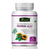 Papaya Leaf Herbal Capsules For Treats Dengue And Malaria 100% Ayurvedic Pack Of 1-thumb1