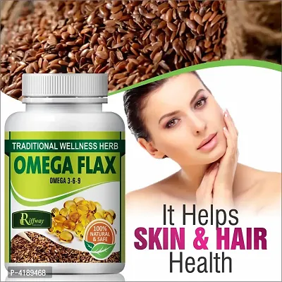 Omega Flax Herbal Capsules For Maintenance Of Essential Fatty Acids.Heart Health 100% Ayurvedic Pack Of 1