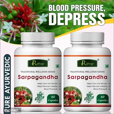 Sarpagandha Herbal Capsules For Useful In High Blood Pressure & Insomnia 100% Ayurvedic Pack Of 2