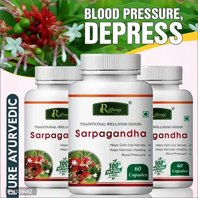 Sarpagandha Herbal Capsules For Useful In High Blood Pressure & Insomnia 100% Ayurvedic Pack Of 3