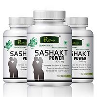 Sashakt Power Herbal Capsules For Weakness In Male Organ 100% Ayurvedic Pack Of 3-thumb1