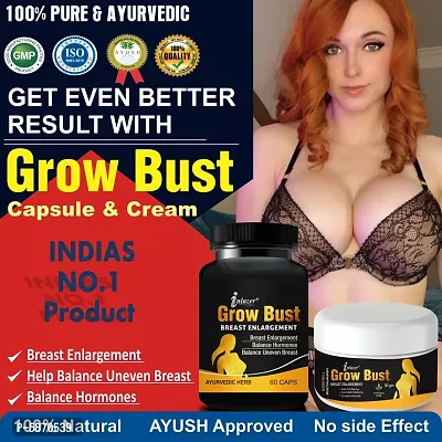 Grow Bust Organic Supplement   Cream For Increase  Developed Your Breast Size, Increase Women's Breast Beauty