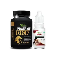 Power Of Dick Herbal Capsules and Penis Enlargement Oil For Gives Stamina,Vigour,Strength|Enhances SexPower and Performance - 30 Capsules, 15 ml-thumb1