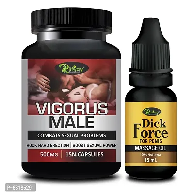 Vigorus Male Herbal Capsules And Dick Force Oil For Male Enhancement Capsule For Increase Drive, Stamina-thumb2