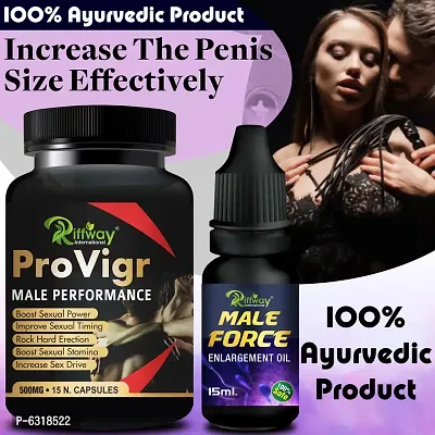 Pro Viger Herbal Capsules And Male Force Oil For Gives  Stamina,Vigour,Strength|Enhances Sex Power And Performance