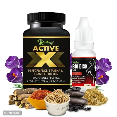 Active X Herbal Capsules And Big Disk Oil For Long Penis Medicines Capsules Extra Sex Power Growth Sanda Capsules-thumb0