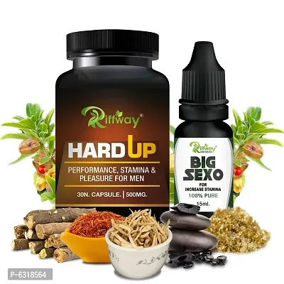 Hard Up Herbal Capsules And Big Sexo Oil For Extra Power Growth Ling Long Capsules For Men