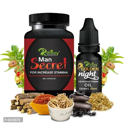 Man Secret Herbal Capsules And Golden Night Oil For Helps To Growth Your Penis Size And Increasing Stamina