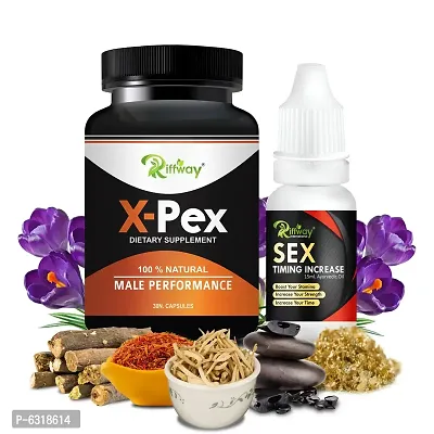 X Pex Herbal Capsules And Sex Time Increasing Oil For Improve Male Organ Size And Increasing Energy-thumb0