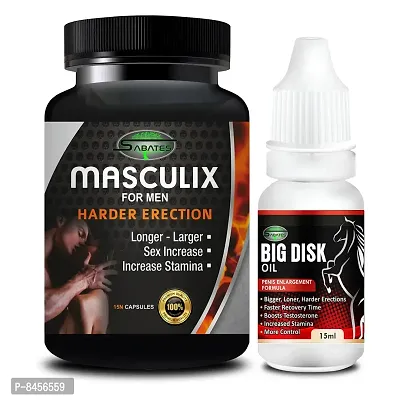 Masculix  Big Disk Capsules Oil Powerfull Men Formula For Stamina 100Pre cent Ayurvedic-thumb2