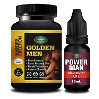 Trendy Golden Men  Power Man Sex Capsule Sex Oil Sexual Oil Massage Gel Sexual Capsule -Increase Sex Time  Power-thumb1