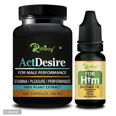 Trendy Act Desire Sexual Capsule With For Him Combo Long Time Sex Capsule Sexual Oil -Sex Oil Long Time Massage Oil