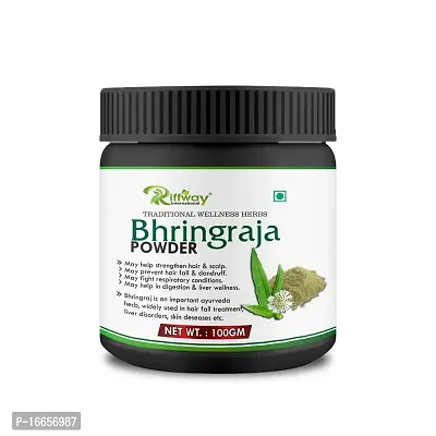 RIFFWAY Bhringraj Powder II Natural Hair Care No added Chemicals I(Pack of 1-100 Gm)-thumb0