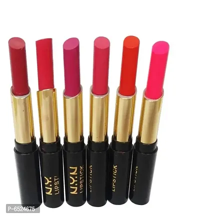 Waterproof multicolor lipstick set of 6