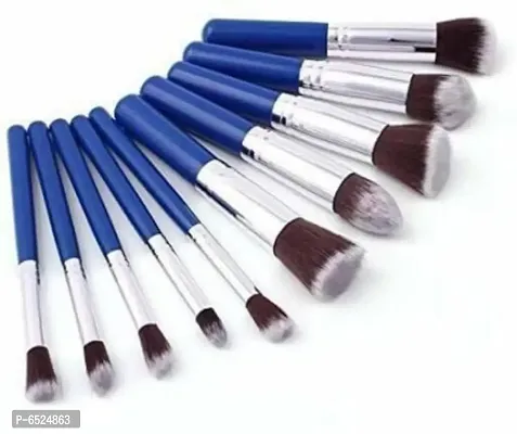 10 Piece Blue eyeshadow makeup brush.