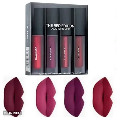 Mini red shade lipstick set of 4 (Multicolror).-thumb0