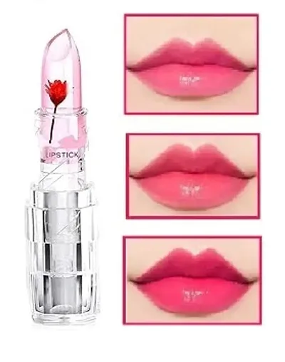 Professional Waterproof Moisturizing Flower Crystal Glossy Lipstick
