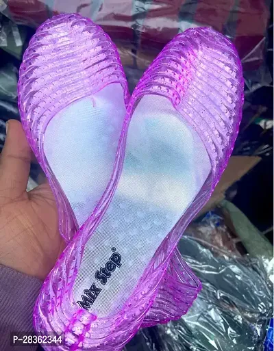 Elegant Purple Rubber Summer Beach Slippers For Women