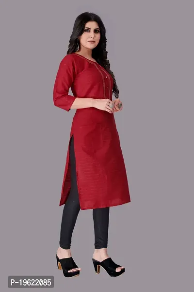 100% Rayon Designer Foil with Mill Print Straight Casual Kurta - Ethnicwear -Traditional Kurties-thumb2