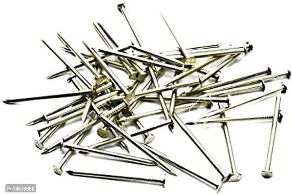 Weird Strong Round Iron Metal Wire Nails, 2.5 Inch, Silver -Set Of 50 Pieces