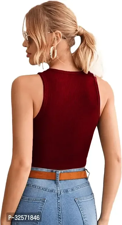 SarhulGarments Casual Solid Women Maroon Top-thumb2