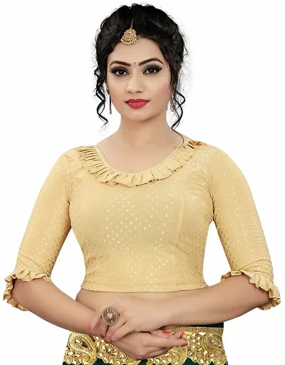 Elegant Cotton Blend Stitched Blouses 