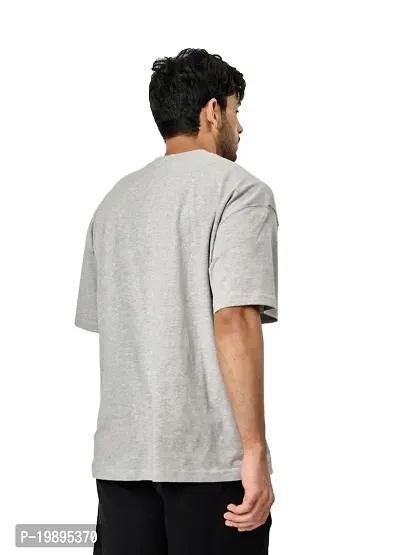 TROND Oversized Cotton Blend Half Sleeve Men's T-Shirts-thumb4