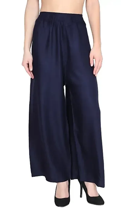 Shimol Stylish Womens Palazzo Pants: Trendy Rayon Casual Wear for Fashion-Forward Ladies