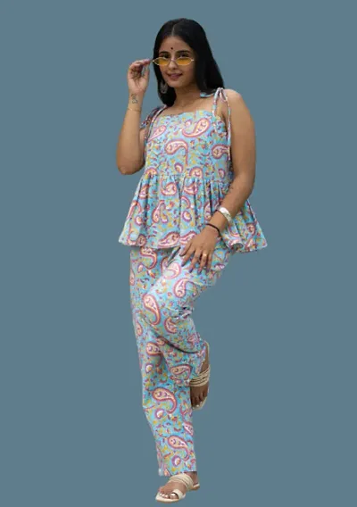 Trendy Printed Co-ord Set For Women