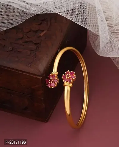 Elegant Golden Brass Bangles For Women-thumb0
