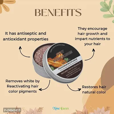 Organic Natural Hair Nourishing Solid Shampoo Soap Bar Polygonum Multiflorum Health  Beauty pack o-thumb2