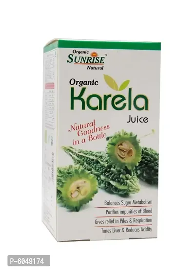 Organic Sunrise Natural HIgh Grade Pure Karela Juice  (1 L)-thumb0